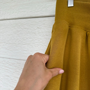 Nike Cotton Fleece Drawstring Waist Jogger Sweatpants Yellow