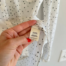 Load image into Gallery viewer, Cloth &amp; Stone Dotscape V-Neck Button Up Blouse White Black XS
