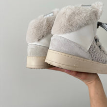Load image into Gallery viewer, P448 Bali Sherpa High Top Lace Up Round Toe Casual Sneakers White 39
