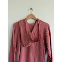 Load image into Gallery viewer, Lou &amp; Grey Gauze Cotton Long Sleeve Pullover Hoodie Pink XS
