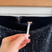 Load image into Gallery viewer, Free People Wild Chill Mesh Sequin Sparkling Mini Skirt Navy 2
