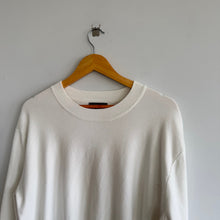 Load image into Gallery viewer, Modern Citizen Yara Side Zip Crew Neck Pullover Sweater White L
