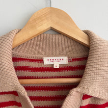 Load image into Gallery viewer, DEMYLEE Lucian Merino Wool Striped Pullover Sweater Red Brown M
