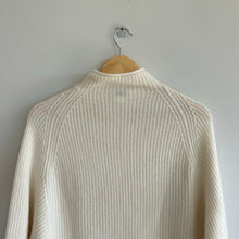 Load image into Gallery viewer, Club Monaco Emma Cashmere Ribbed Pullover Sweater Ivory XS
