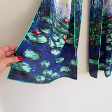 Load image into Gallery viewer, Petrusse Claude Monet's "Water Lilies" Silk Rectange Scarf
