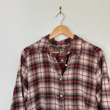 Load image into Gallery viewer, Johnny Was 3J Workshop Lorie Plaid Embroidered Shirt Burgundy M
