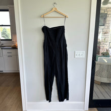 Load image into Gallery viewer, Abercrombie &amp; Fitch Pleated Strapless Jumpsuit Black L NWT
