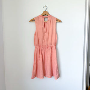 Cloth & Stone Sleeveless Crew Neck Mini Dress Coral XS