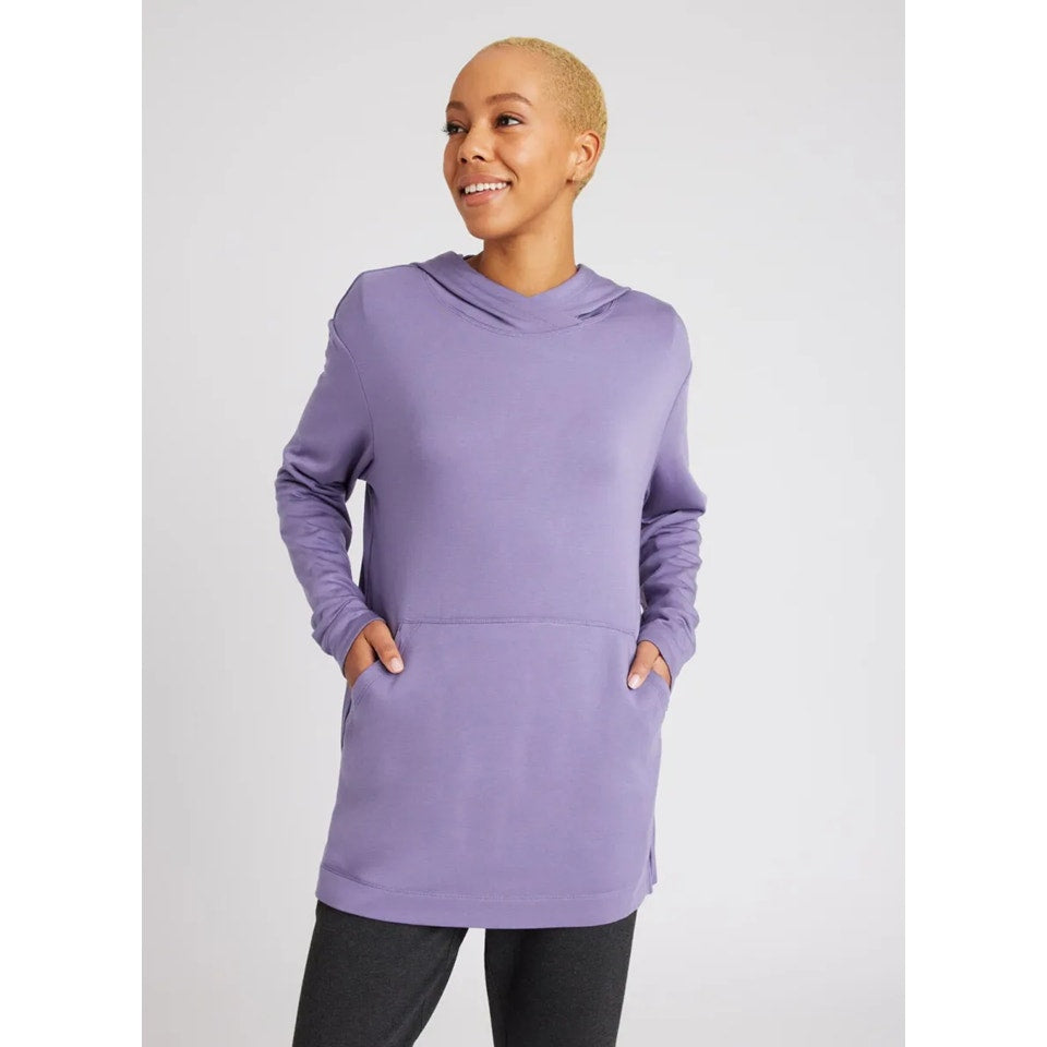 Kit And Ace Brushed Weekend Hoodie Relaxed Fit Pullover Dusk Purple XL NWT