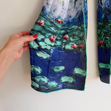 Load image into Gallery viewer, Petrusse Claude Monet's "Water Lilies" Silk Rectange Scarf
