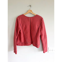 Load image into Gallery viewer, Akemi + Kin Open-Front Long Sleeve Casual Quilted Jacket Pink M
