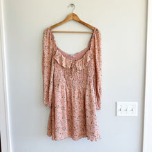 Load image into Gallery viewer, Reformation Morris Floral Print Long Sleeve Smocked Dress Pink 10
