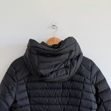 Load image into Gallery viewer, Lululemon Brave The Cold Zip Up Hooded Mid-Length Puffer Jacket Black 8
