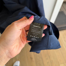 Load image into Gallery viewer, SIMKHAI Julip Tie-Waist Shirtdress-Style Gown Midnight Blue 2 NWT
