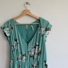 Load image into Gallery viewer, Free People All I Got Floral Printed Tiered Silhouette Maxi Dress Turquoise 4
