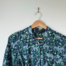 Load image into Gallery viewer, J. Crew Button Front Long Sleeve Midi Shirt Dress in Fauna Floral 00
