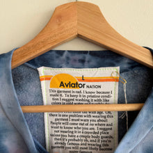 Load image into Gallery viewer, Aviator Nation Hand Dyed Relaxed Tie Dye Pullover Sweatshirt Purple L NWT
