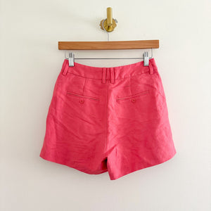 PAIGE Andie High Rise Pleated Short Pink-Dusty Bubblegum 0
