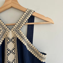 Load image into Gallery viewer, Lilly Pulitzer Vena Halter Neck Embroidered Mini Shift Dress Blue 00
