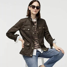Load image into Gallery viewer, J. Crew The Downtown Field Zip Up Military Jacket Olive S
