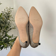 Load image into Gallery viewer, VANEli Metallic Glitter Slip-On Pointed Toe Heels Pumps Gold 9
