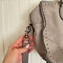 Load image into Gallery viewer, Rebecca Minkoff Leather Satchel Crossbody Bag Taupe
