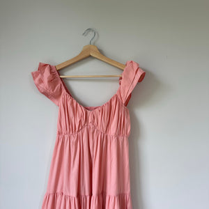 Abercrombie & Fitch Tiered Midi Dress Pink XS