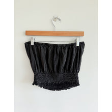 Load image into Gallery viewer, Urban Outfitters Strapless Cropped Tube Top Weathered Black L NWT
