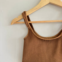 Load image into Gallery viewer, Free People Movement Happiness Runs Ribbed Cropped Tank Brown XS/S
