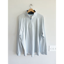 Load image into Gallery viewer, Vineyard Vines Patterned Palmetto Quarter Zip Sweatshirt White Blue XL

