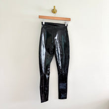 Load image into Gallery viewer, NWT Spanx Faux Patent Leather High Rise Pull On Leggings Black XS
