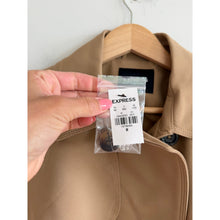 Load image into Gallery viewer, Express Double-Breasted Belted Outdoor Casual Trench Coat Brown M NWT
