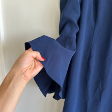 Load image into Gallery viewer, Bardot Solange Off The Shoulder Long Sleeve Dress Blue 8
