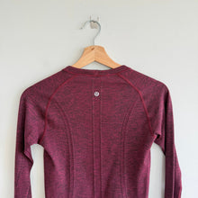 Load image into Gallery viewer, Lululemon Swiftly Tech Long Sleeve Crew Top Dark Adobe / Misty Merlot 6
