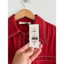 Load image into Gallery viewer, Tory Burch Eleanor Poplin Long Sleeve Button Front Midi Dress Ruby Rust 8 NWT
