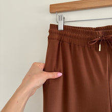 Load image into Gallery viewer, Joie Drawstring Waist High Rise Straight Leg Ankle Pants Rust Brown S
