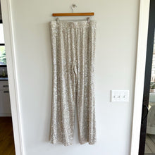 Load image into Gallery viewer, Black Label By Chico's Sequin Pull-On Wide Leg Pajama Pants Perfect Beige 12 NWT
