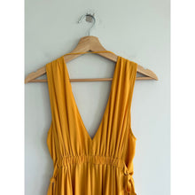 Load image into Gallery viewer, BCBGMAXAZRIA Sleeveless Handkerchief Hem V-Neck Mini Dress Yellow XS
