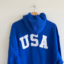 Load image into Gallery viewer, Polo Ralph Lauren Flag Fleece Embroidered Hoodie Sweatshirt Royal Blue XL NWT
