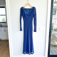 Load image into Gallery viewer, Bardot Adoni Floral Lace Long Sleeve Midi Dress Blue 8 NWT
