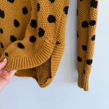 Load image into Gallery viewer, Madewell Painted Spots Pull Over Crew Neckline Long Sleeve Sweater Brown XXS
