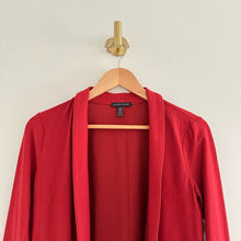 Load image into Gallery viewer, Eileen Fisher Relaxed Open-Front Long Sleeve Jacket Red XXS
