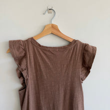 Load image into Gallery viewer, Z Supply Blakely Slub Ruffles Cap Sleeve Midi Dress Brown XS
