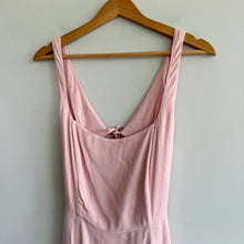 Load image into Gallery viewer, Aritizia Wilfred Scoop Neck Sleeveless Cut Out Open Tie Back Mini Dress Pink 10
