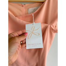Load image into Gallery viewer, Gal Meets Glam Sally Belted Crepe Fit &amp; Flare Mini Dress Coral Pink 8 NWT
