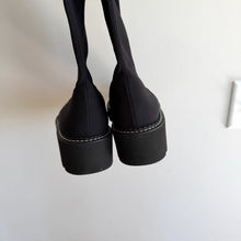 Load image into Gallery viewer, Paul Green Pull On Knee High Casual Platform Boots Black 7 NWT
