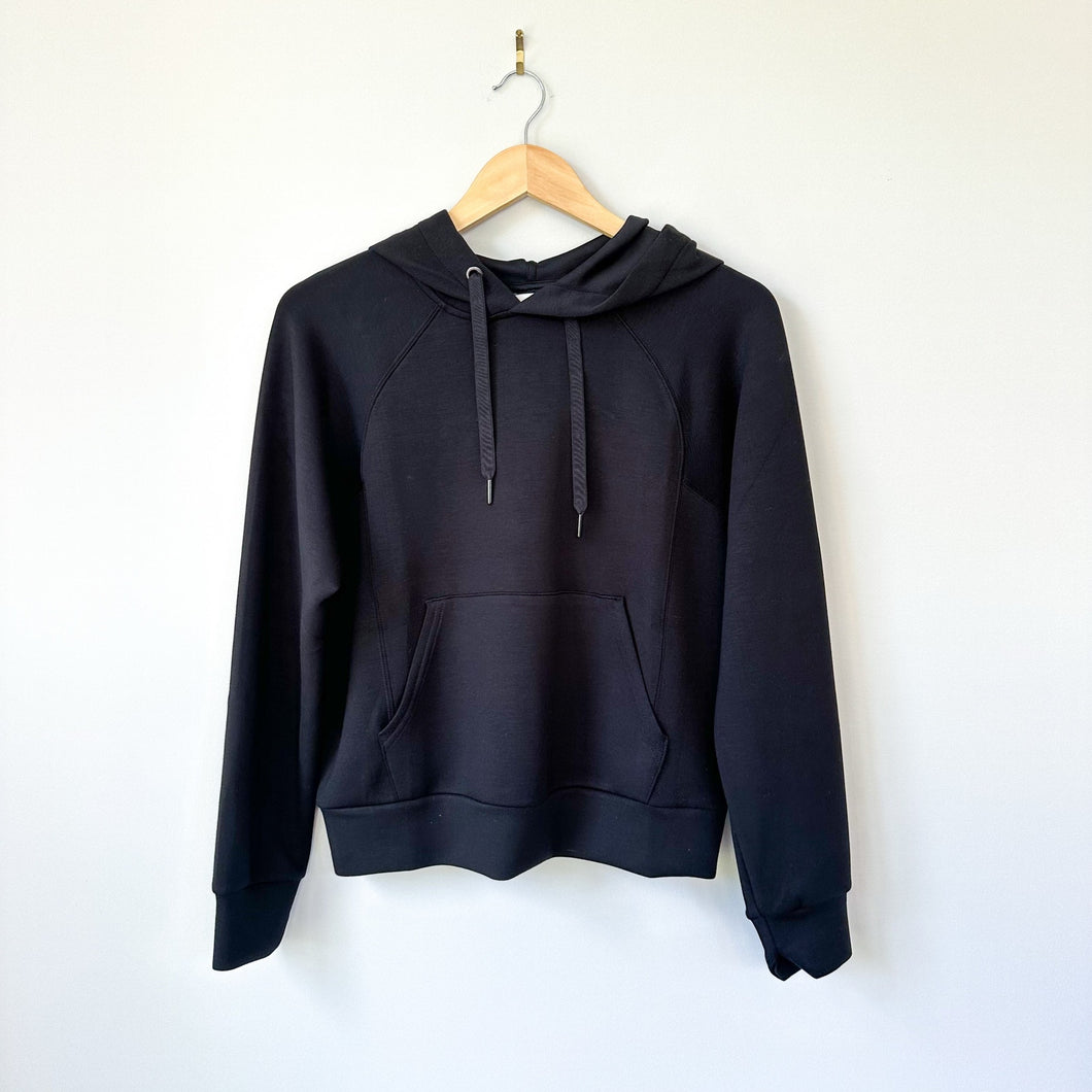 Spanx Air Essentials Pocket Crewneck Hoodie Very Black M NWT