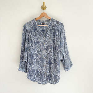 Anthropologie Pilcro and The Letterpress Tavi Paisley Blouse