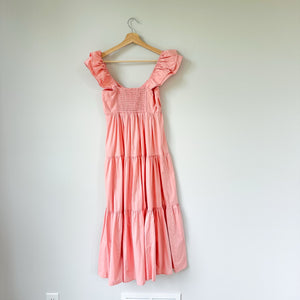 Abercrombie & Fitch Tiered Midi Dress Pink XS