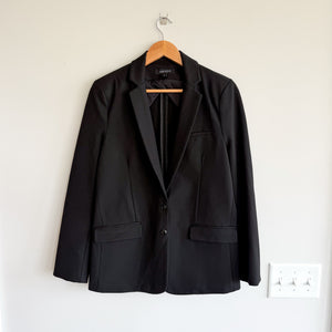 Jamison Evereve Single-Breasted Notch Lapel Snap Closure Blazer Jacket Black M
